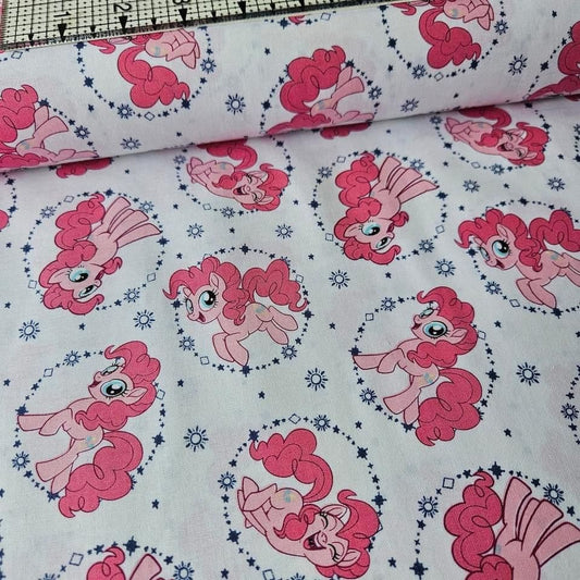 Camelot Cottons - My Little Pony Pinkie White 95010103 100% Cotton Fabric