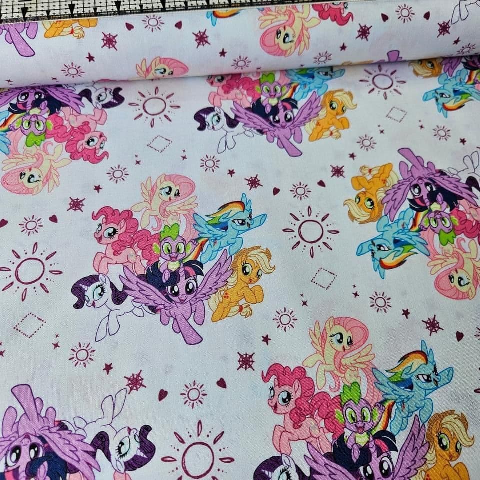 Camelot Cottons - My Little Pony White 95010101 100% Cotton Fabric