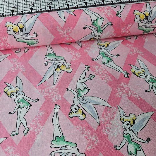 Camelot Cottons - Tinkerbelle Diamonds Pink 85400103 100% Cotton Fabric