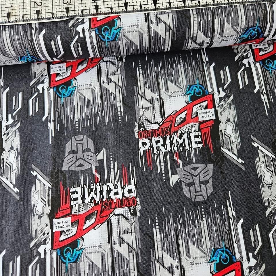 Camelot Cottons - Transformers Optimus Prime Black 95020013 100% Cotton Fabric