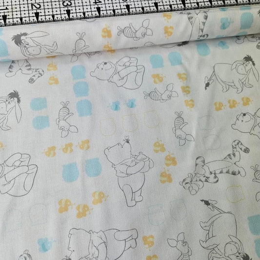 Camelot Cottons - Winnie the Pooh Characters 85430101 85430409 100% Cotton Fabric