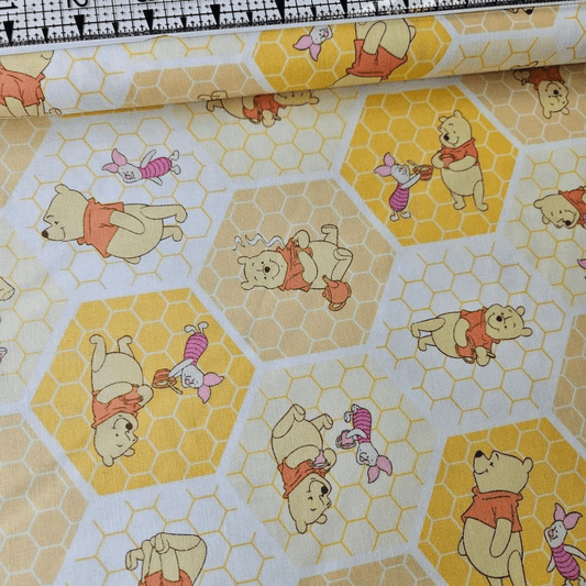 Camelot Cottons - Winnie the Pooh Honeycomb Honey 85430102 100% Cotton Fabric