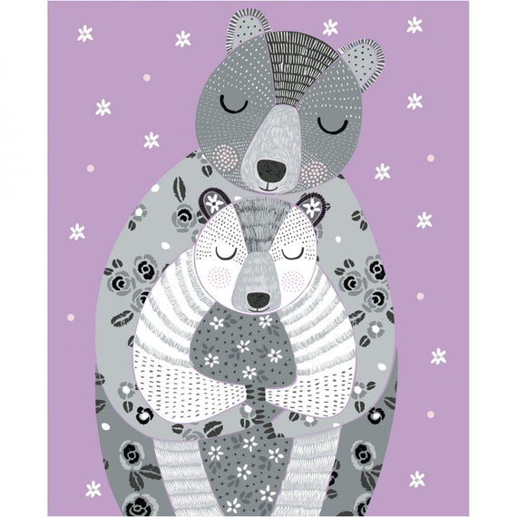 Camelot Cottons - Polar Bear Hugs Quilt Fabric Panel