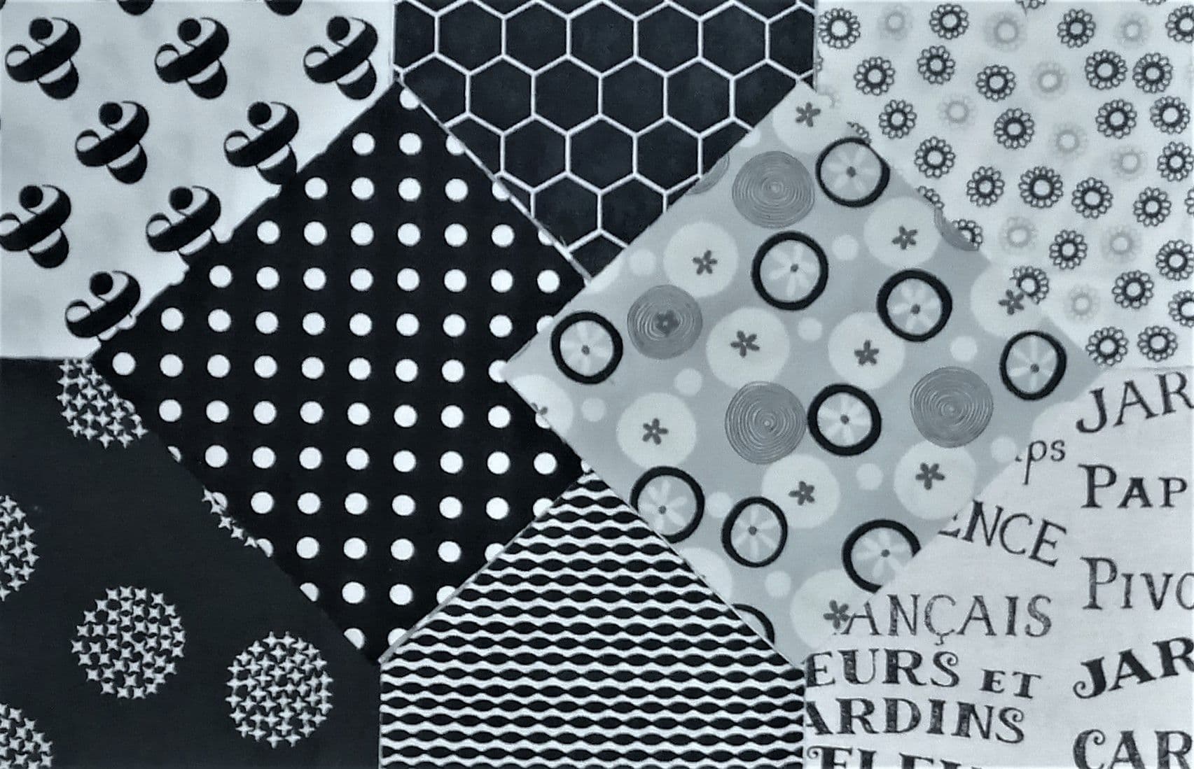 5" Charm Squares - Black & White