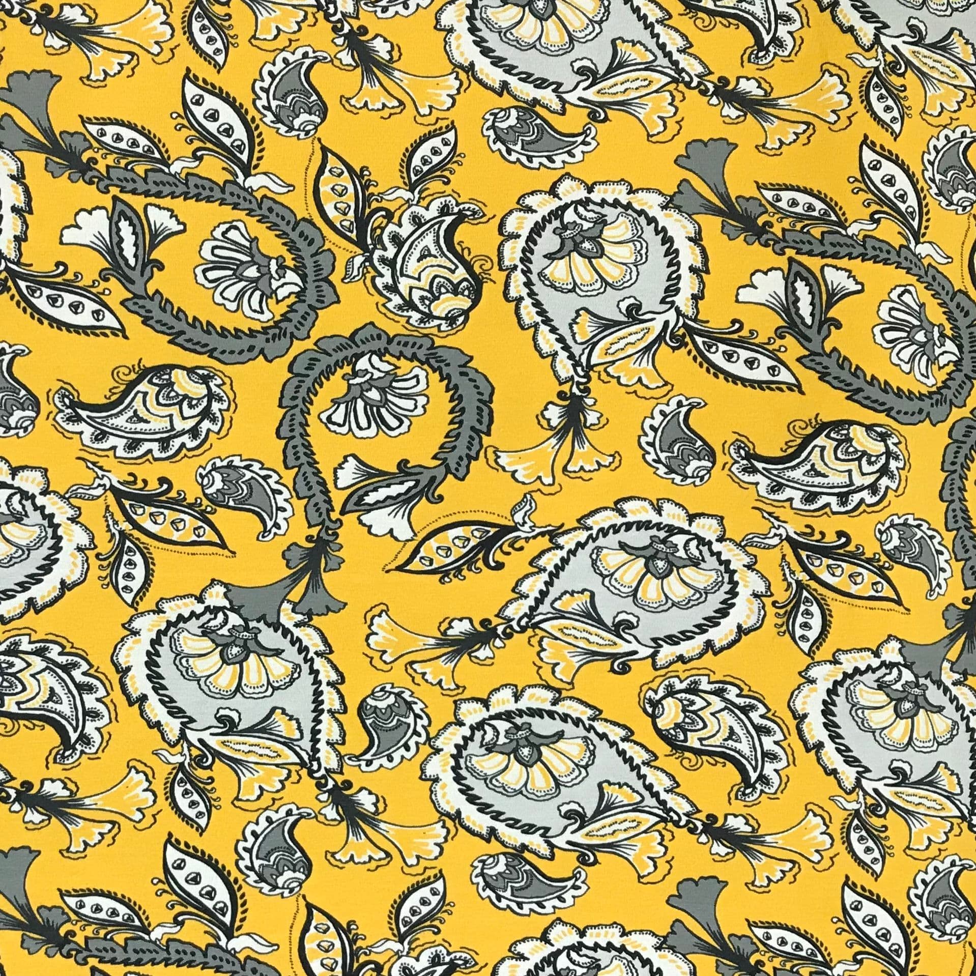 Cotton Jersey - Amber Paisley 60" Wide Fabric