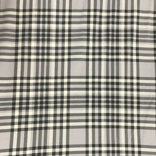 Cotton Jersey - Gray Tartan 60" Wide Fabric