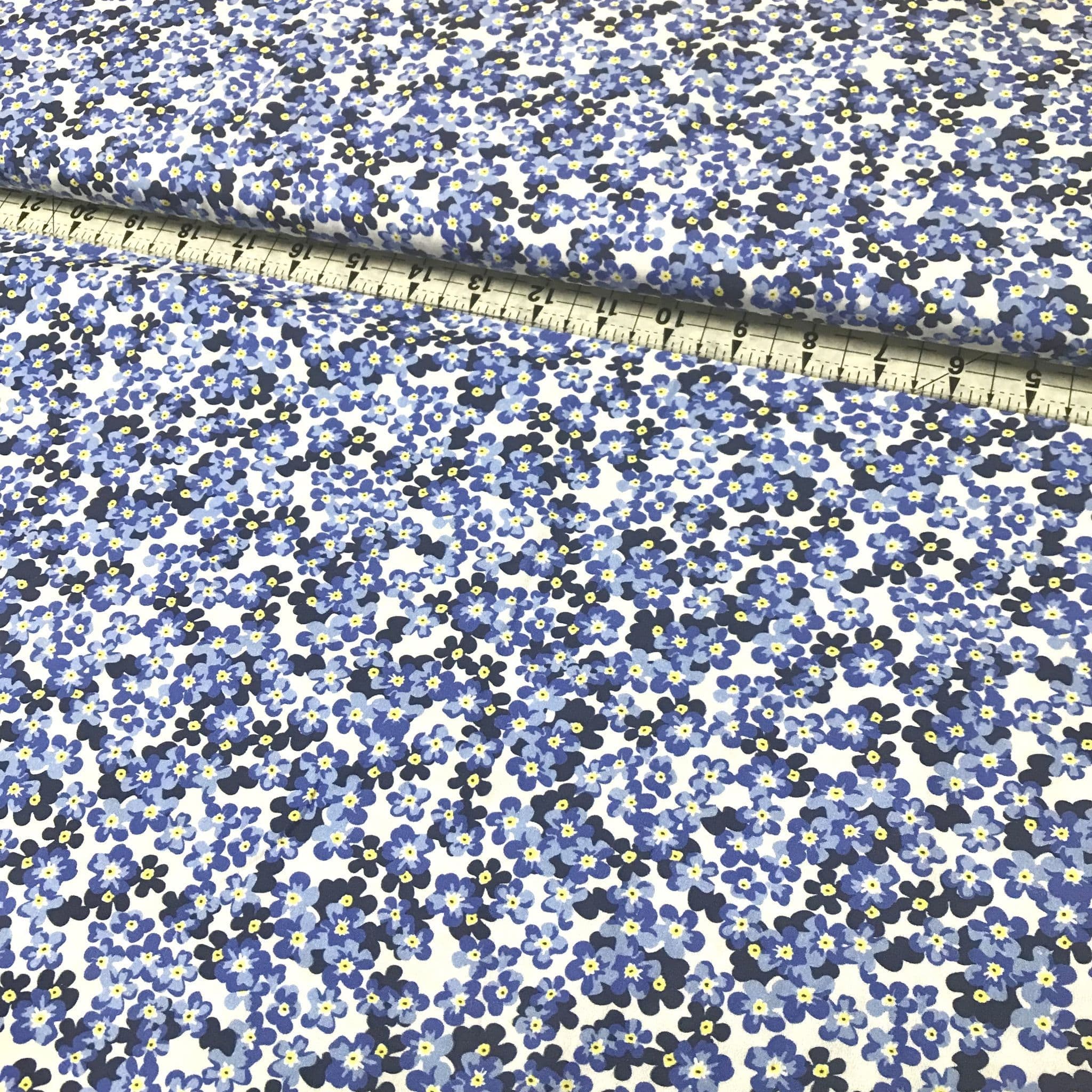 Poplin - Forget Me Not 60" Wide 100% Cotton Fabric Yard