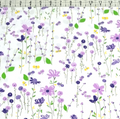 Poplin - Cute Garden Lilac 100% Cotton Fabric Yard