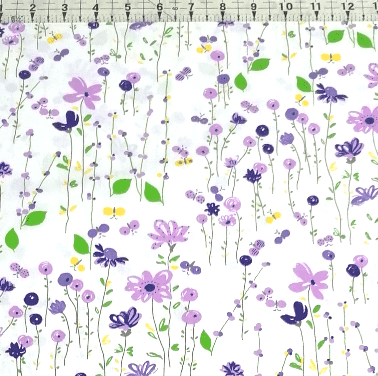Poplin - Cute Garden Lilac 100% Cotton Fabric