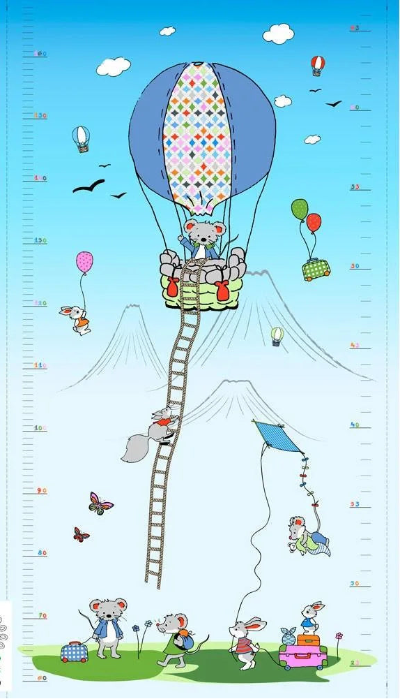 Stof - Count on Me Height Chart Quilt Fabric Panel
