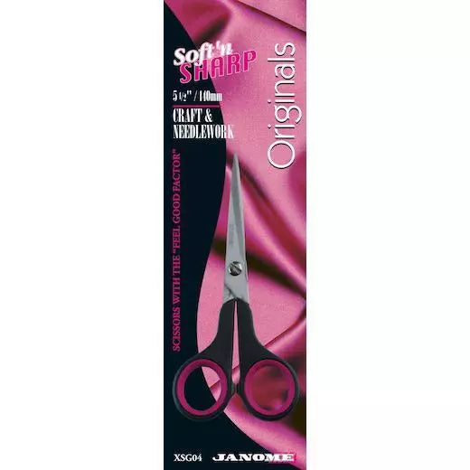 Janome Originals - Soft N Sharp Craft and Needlework Scissors 5.5"