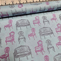 David Textiles - Victorian Vintage Chairs 100% Cotton Fabric - Crafts and Quilts