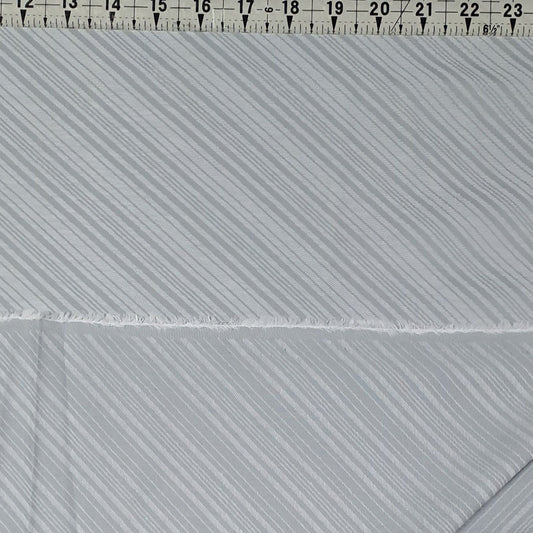 Designer Jacquard - Grey Stripe 60" Wide 100% Cotton Fabric