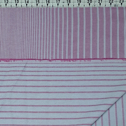Designer Jacquard - Purple Gradient Stripe 60" Wide 100% Cotton Fabric