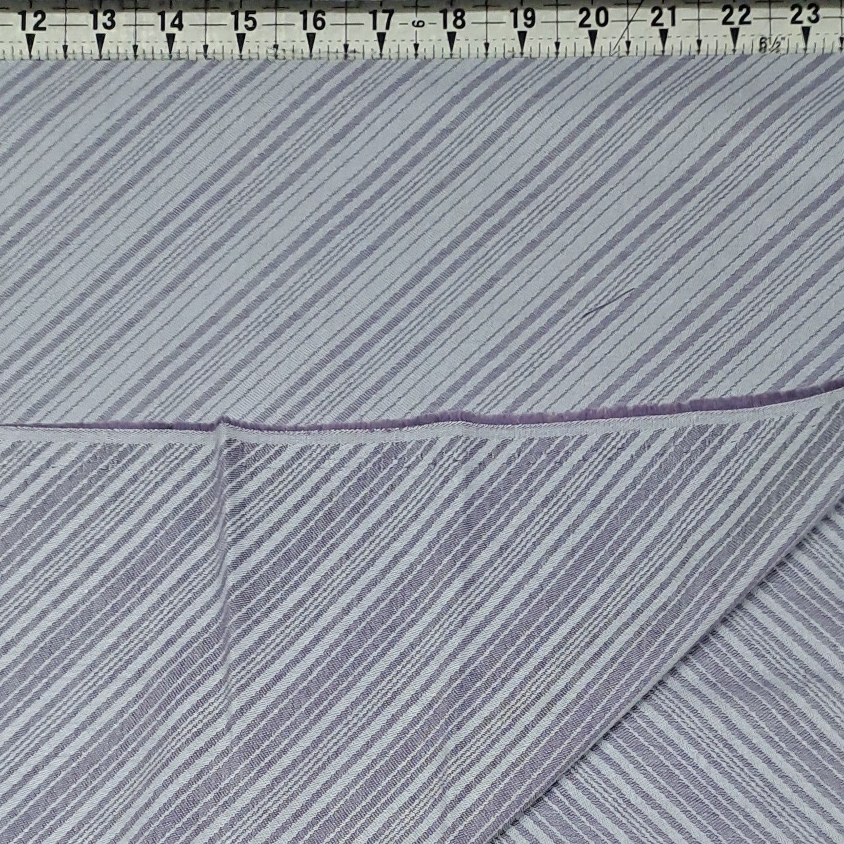 Designer Jacquard - Purple Gray Stripe 60" Wide 100% Cotton Fabric