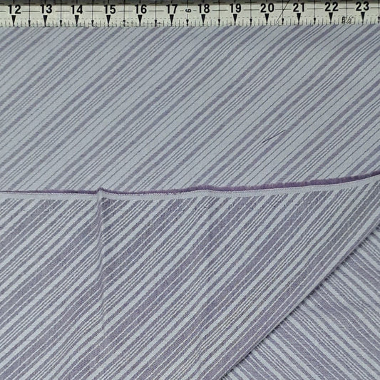 Designer Jacquard - Purple Gray Stripe 60" Wide 100% Cotton Fabric