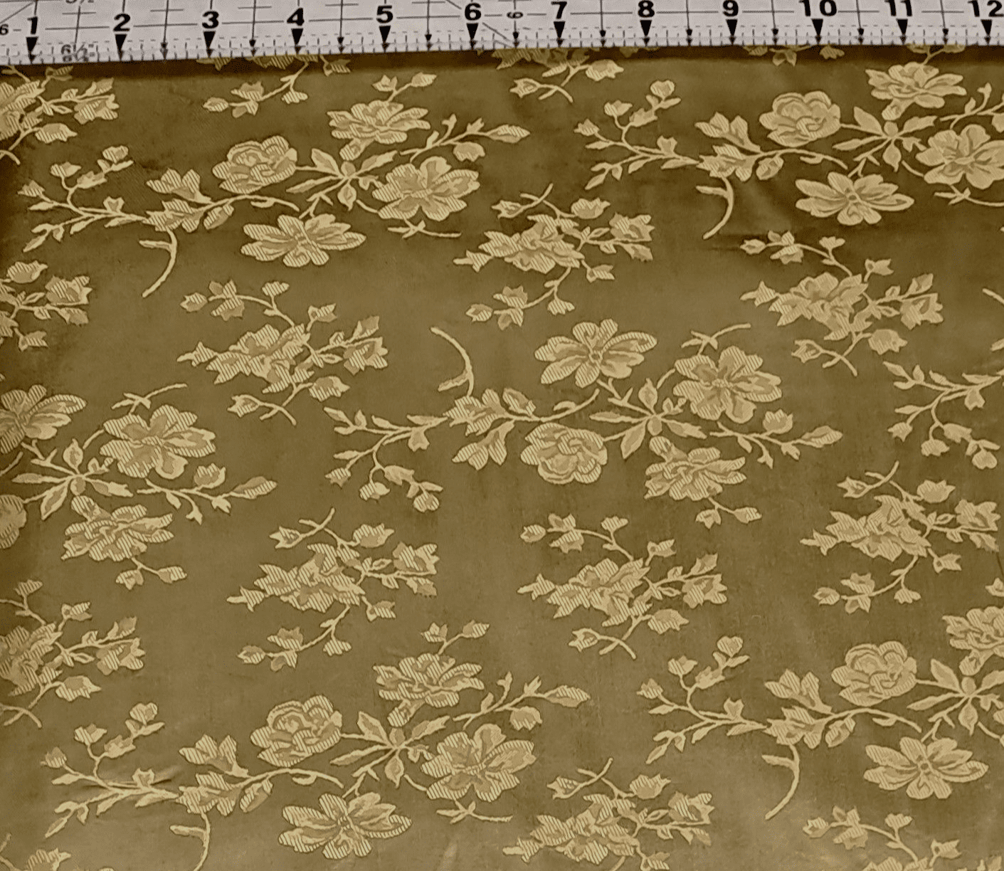 Luxury Viscose Lining - Golden Floral Lustre 60" Wide Fabric