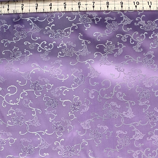 Luxury Viscose Lining - Purple Branch 60" Wide Fabric