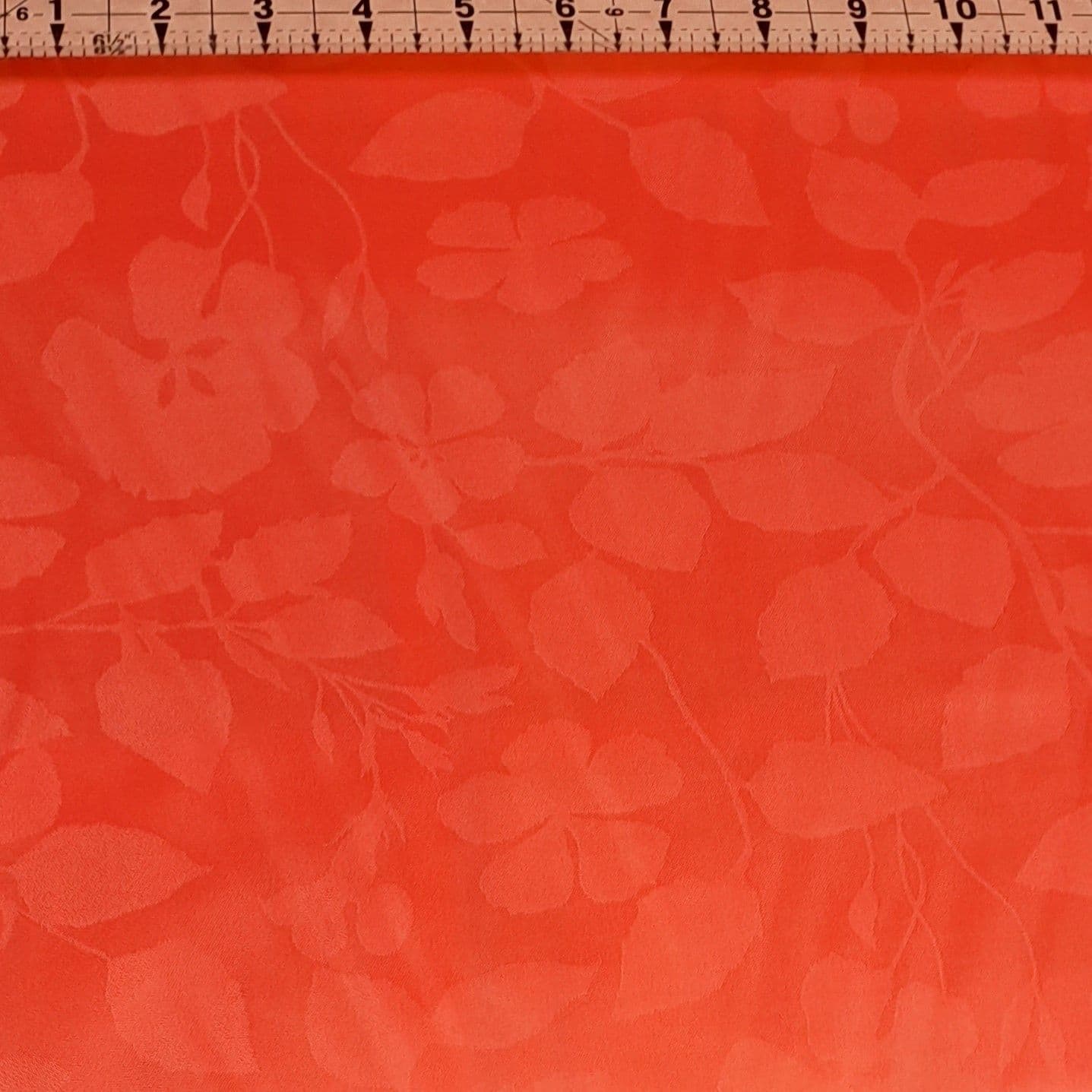 Luxury Viscose Lining - Red Leaves Lustre 60" Wide Fabric