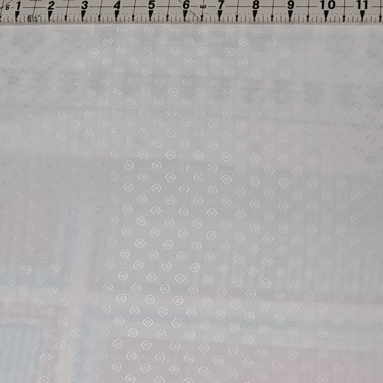 Luxury Viscose Lining - White Hexagon 60" Wide Fabric
