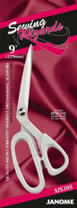 Janome Sewing Wizards - Sidebent Micro Serrated Dressmaking Scissors 9"