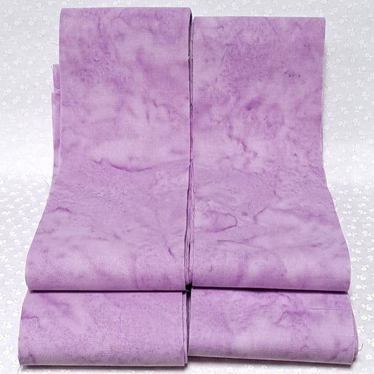2.5" Border Bindings - Four 2.5" x 108" Strips - Batik Marble Lavender