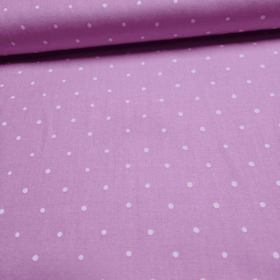 Ella Blue - Foxglove Garden Pink Dot 100% Cotton Fabric