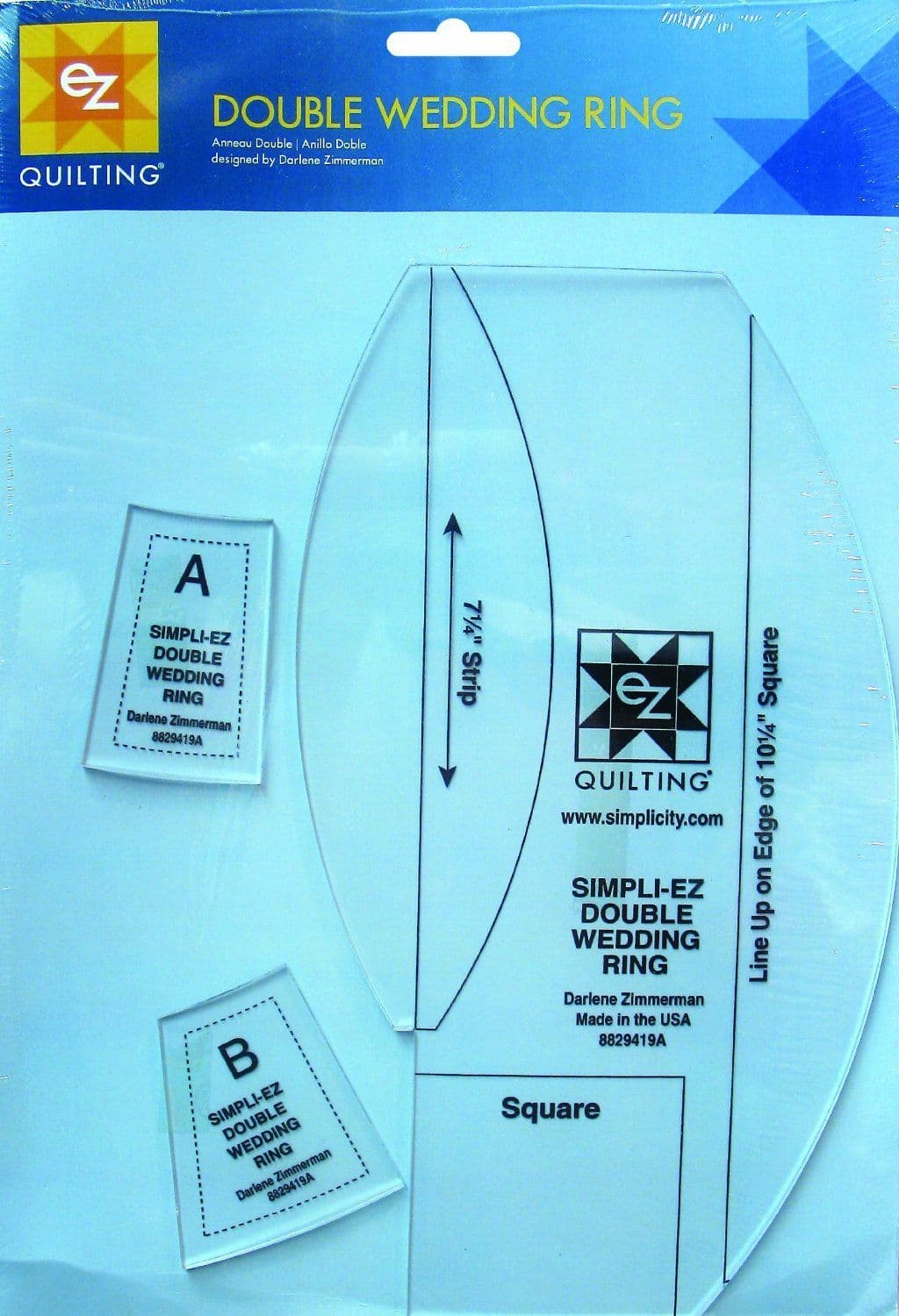 Simplicity EZ Quilting - Double Wedding Ring Template