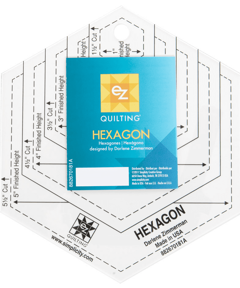 Simplicity EZ Quilting - Hexagon Ruler Acrylic Template