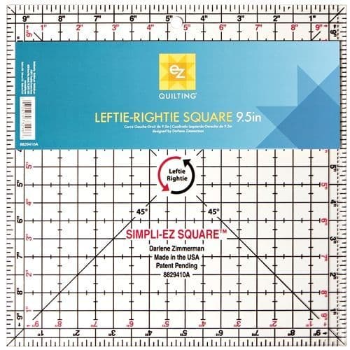 Simplicity EZ Quilting - Leftie Rightie Square 9.5 Ruler