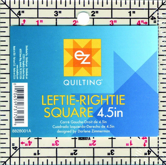 Simplicity EZ Quilting - Leftie Rightie 4.5" Square Ruler