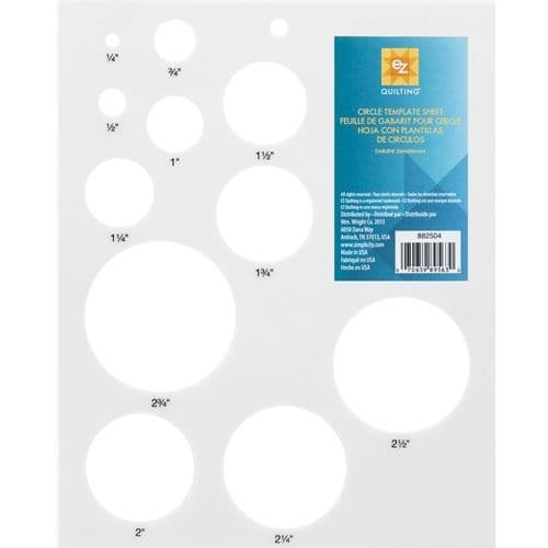 Simplicity EZ Quilting - Template Sheet Circles