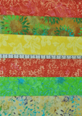 Fat Quarter Bundle - Bali Batik Citrus - 100% Cotton Fabric Bundle