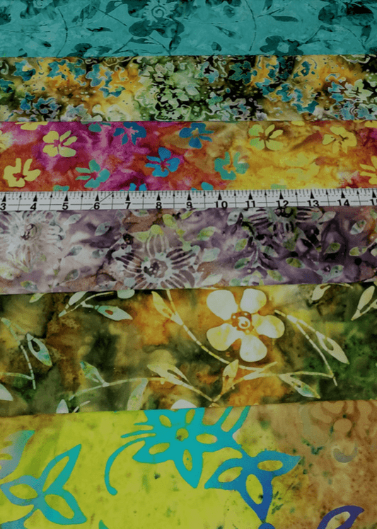 Fat Quarter Bundle - Bali Batik Earth - 100% Cotton Fabric Bundle
