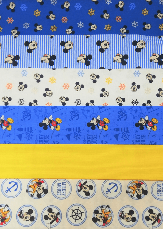 Fat Quarter Bundle - Disney Mickey Mouse Oh Boy - 100% Cotton Fabric Bundle