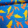 Free Spirit - Beach by David Walker Studios PWDW074 Sharks 100% Cotton Fabric - Crafts and Quilts