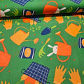 Free Spirit - Garden by David Walker Studios PWDW 076 Tools Green 100% Cotton Fabric - Crafts and Quilts