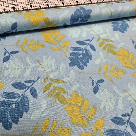 Free Spirit - The Spirit to Create Blue Leaf 100% Cotton Fabric - Crafts and Quilts