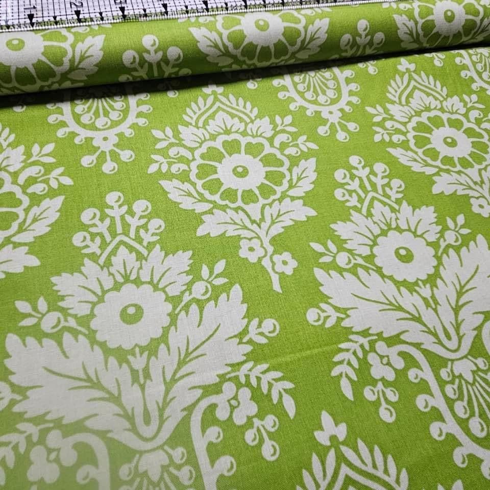 Free Spirit - Up Parasol by Heather Bailey Lulu Green 100% Cotton Fabric - Crafts and Quilts