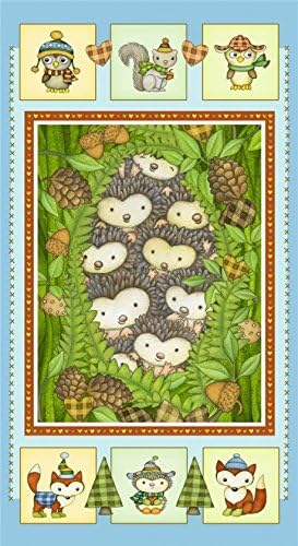 Henry Glass - Hedgehugs Hedgehogs Quilt Fabric Panel