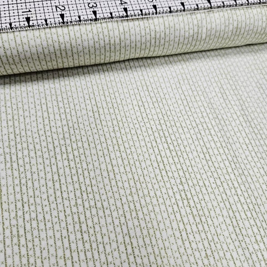 Henry Glass - All in a Day Green Stripe by Anni Downs 100% Cotton Fabric - Crafts and Quilts