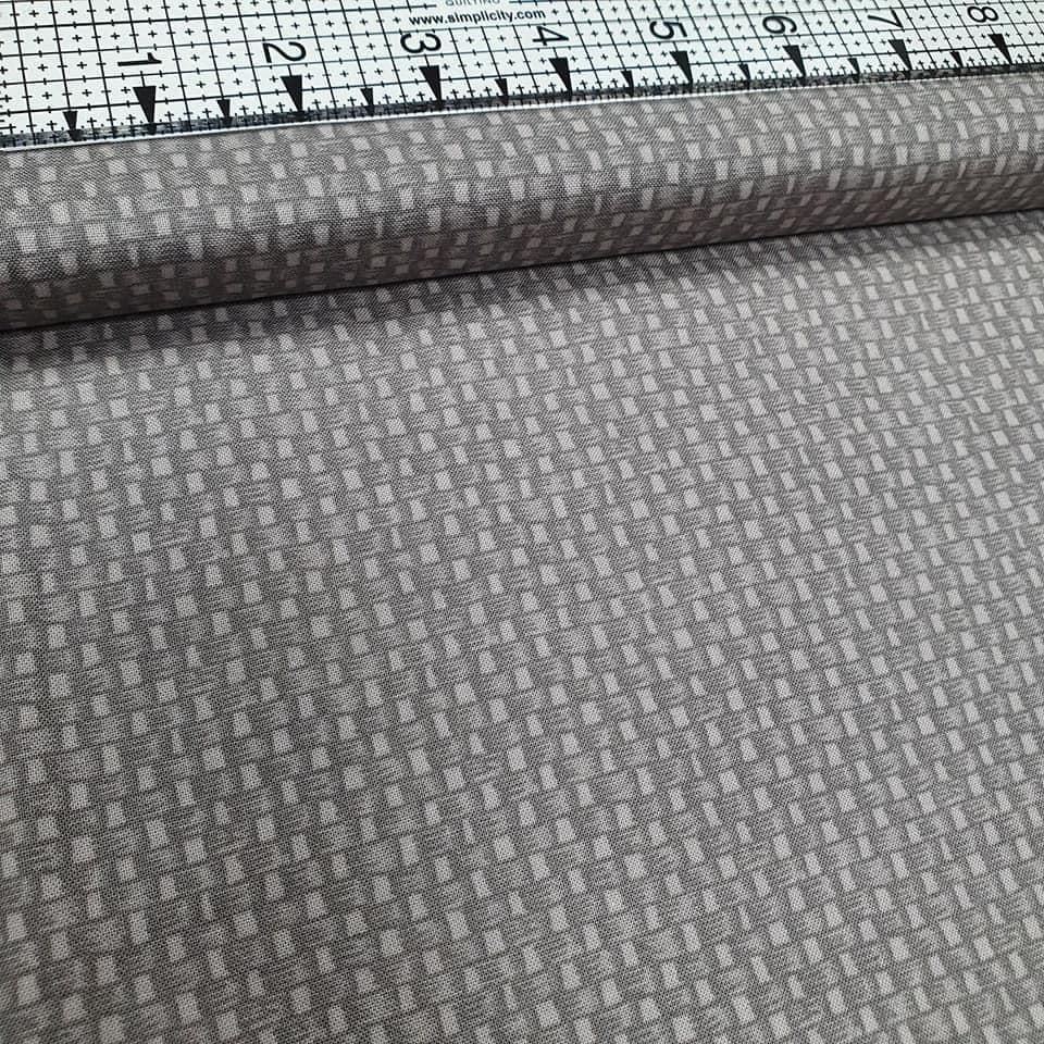 Henry Glass - Little Rivers Grey Weave Blender 100% Cotton Fabric - Crafts and Quilts