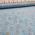 Henry Glass - Miss Kittys Colours Yarn Blue 100% Cotton Fabric - Crafts and Quilts