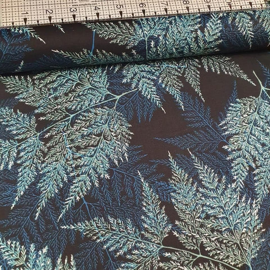 Hoffman - A Little Birdie Told Me Metallic Branches Black 4509 100% Cotton Fabric