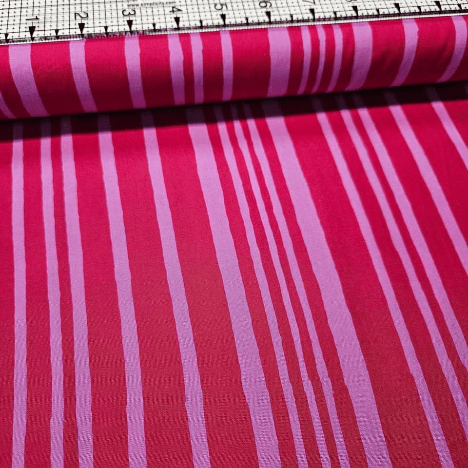 Hoffman - Bali Batik Handpaints Stripe Fuchsia 181-23 100% Cotton Fabric