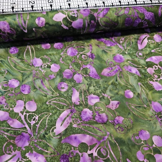 Hoffman - Bali Batiks Handpaints Blueberry 3355-827 100% Cotton Fabric