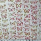 Hoffman - Bali Batiks Handpaints Butterflies Coral Gables 100% Cotton Fabric - Crafts and Quilts