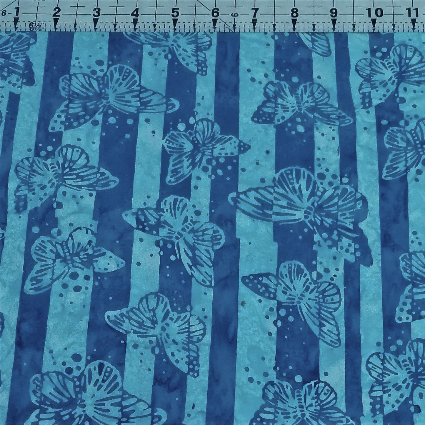 Hoffman - Bali Batiks Handpaints Butterfly Stripe Ocean 100% Cotton Fabric