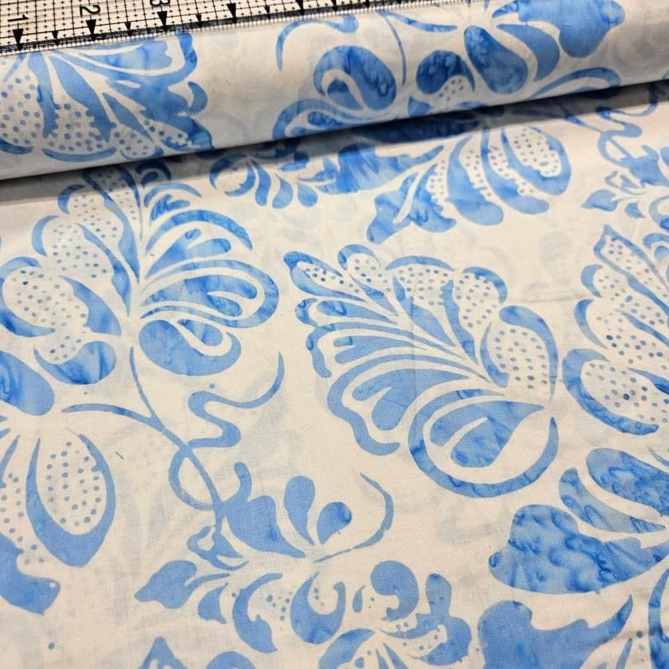 Hoffman - Bali Batiks Handpaints Caladium Sky 3355-615 100% Cotton Fabric