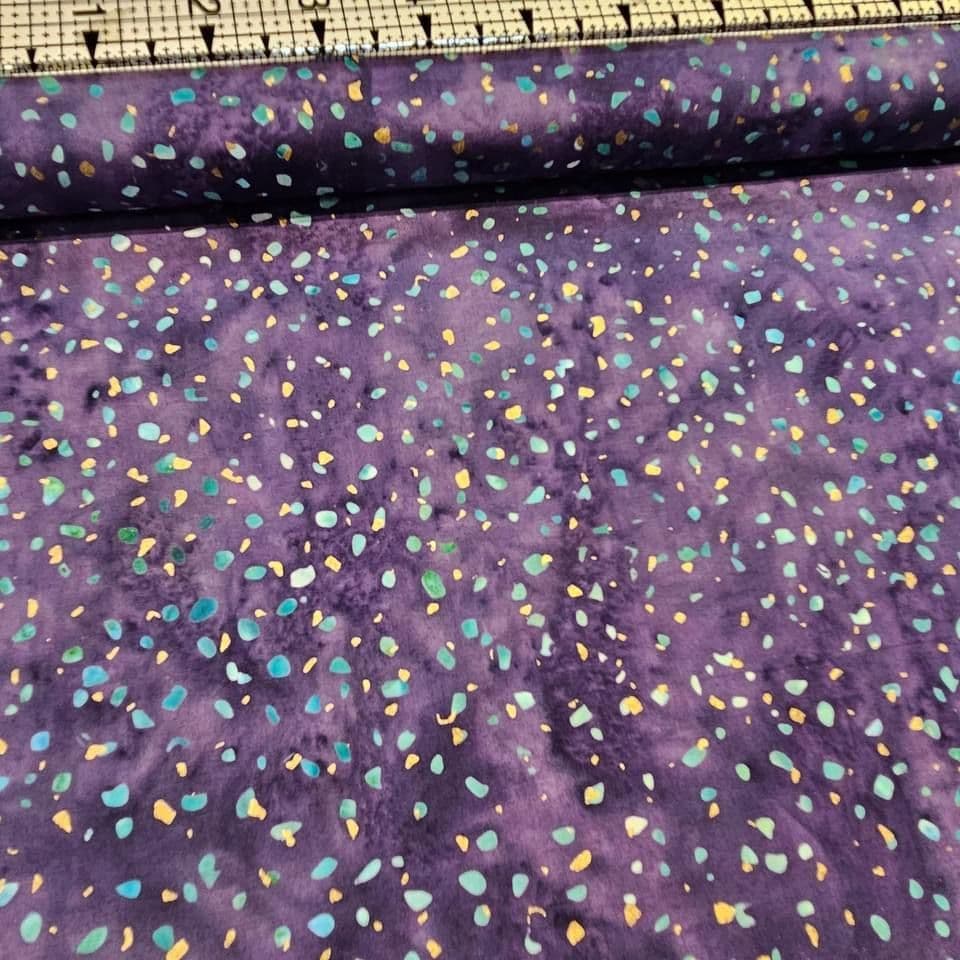 Hoffman - Bali Batiks Handpaints Confetti Purple 3380-501 100% Cotton Fabric